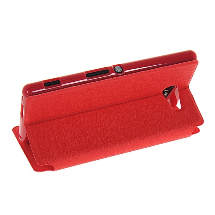 Oracle Texture Flip Leather Case with Holder & Caller ID Window for Sony Xperia M2