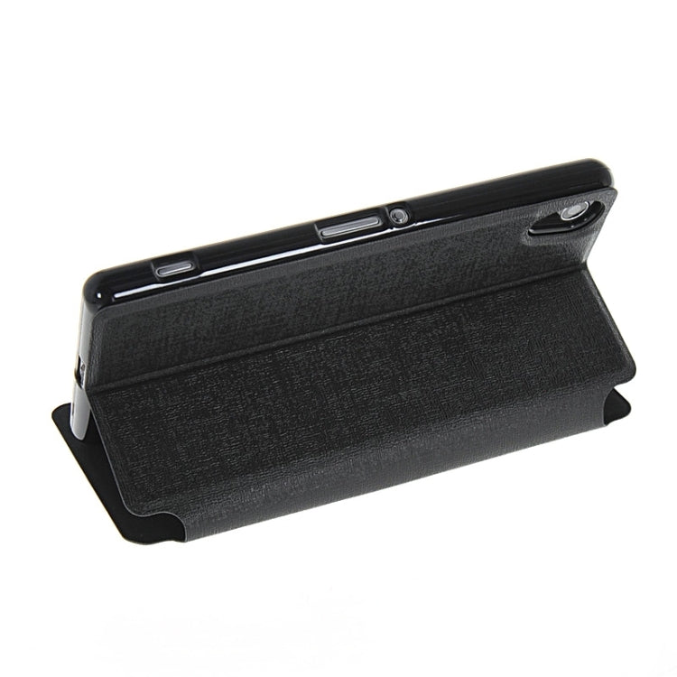 Oracle Texture Flip Leather Case with Holder & Caller ID Window for Sony Xperia Z2