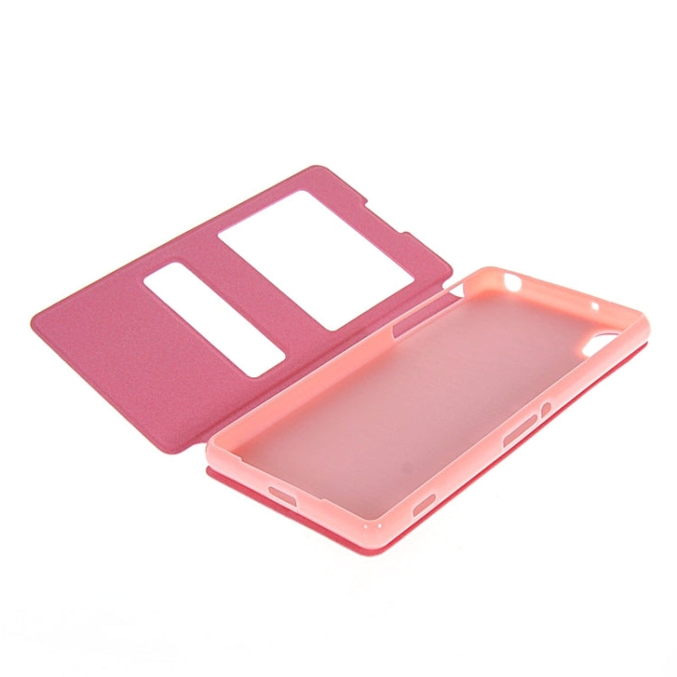 Oracle Texture Flip Leather Case with Holder & Caller ID Window for Sony Xperia Z2