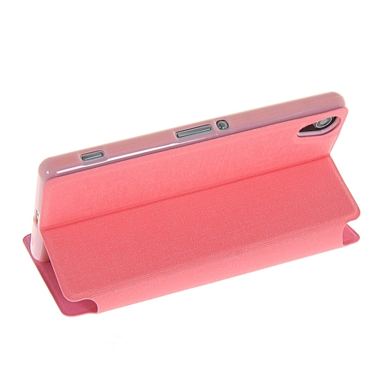 Oracle Texture Flip Leather Case with Holder & Caller ID Window for Sony Xperia Z2