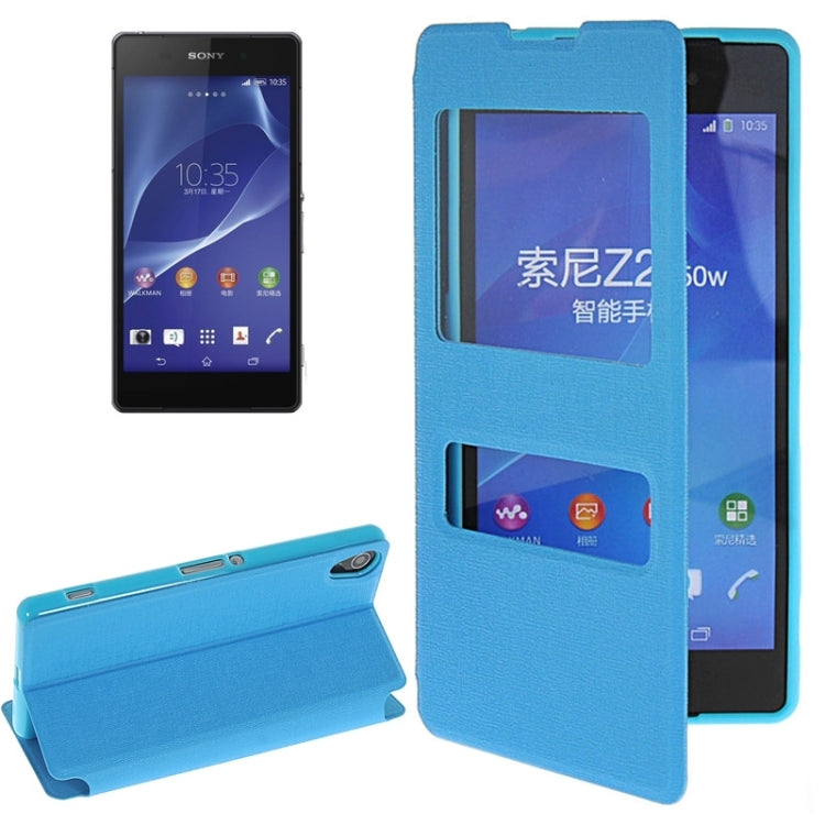 Oracle Texture Flip Leather Case with Holder & Caller ID Window for Sony Xperia Z2