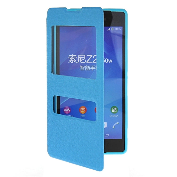 Oracle Texture Flip Leather Case with Holder & Caller ID Window for Sony Xperia Z2