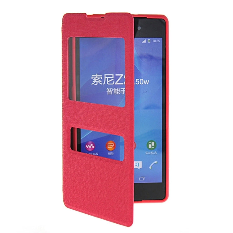 Oracle Texture Flip Leather Case with Holder & Caller ID Window for Sony Xperia Z2