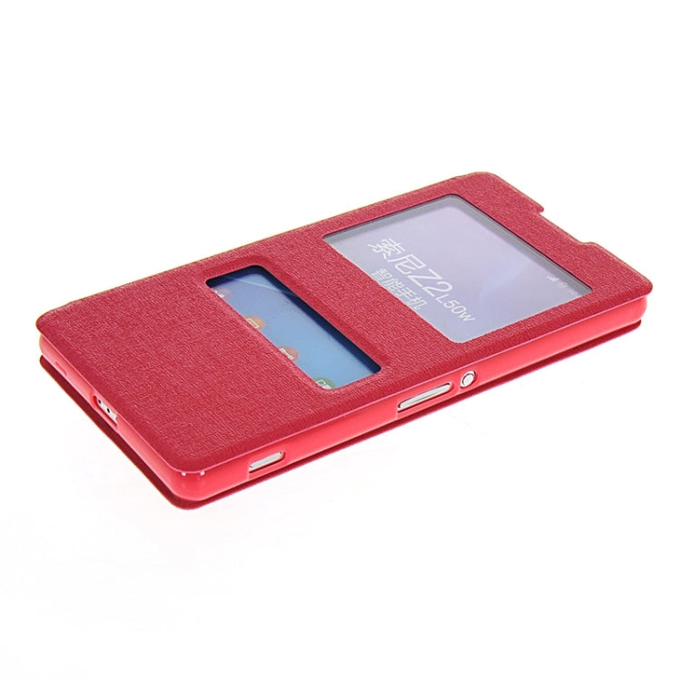 Oracle Texture Flip Leather Case with Holder & Caller ID Window for Sony Xperia Z2