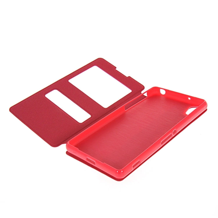 Oracle Texture Flip Leather Case with Holder & Caller ID Window for Sony Xperia Z2