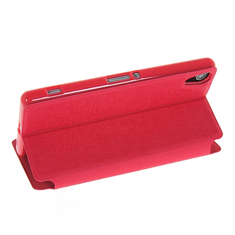 Oracle Texture Flip Leather Case with Holder & Caller ID Window for Sony Xperia Z2