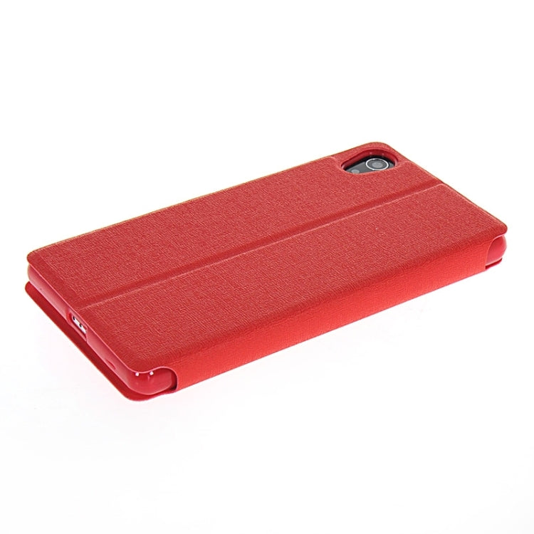 Oracle Texture Flip Leather Case with Holder & Caller ID Window for Sony Xperia Z2