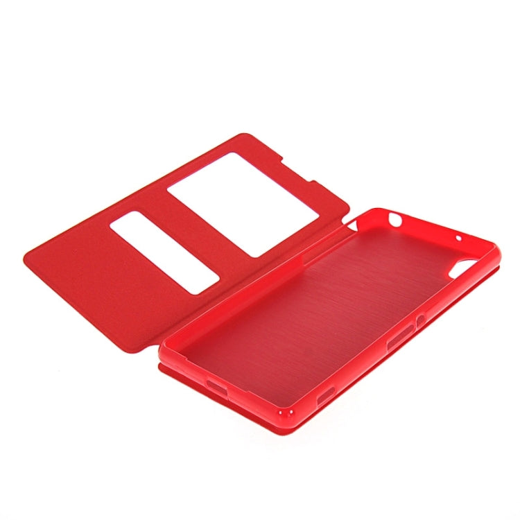 Oracle Texture Flip Leather Case with Holder & Caller ID Window for Sony Xperia Z2