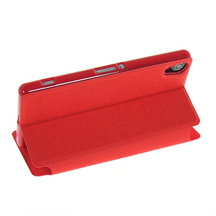 Oracle Texture Flip Leather Case with Holder & Caller ID Window for Sony Xperia Z2