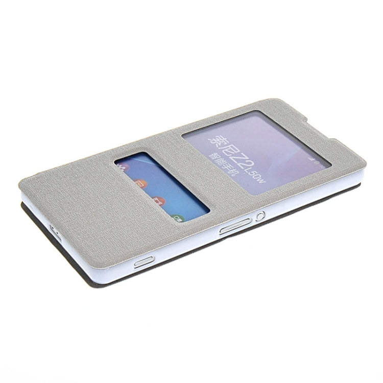 Oracle Texture Flip Leather Case with Holder & Caller ID Window for Sony Xperia Z2