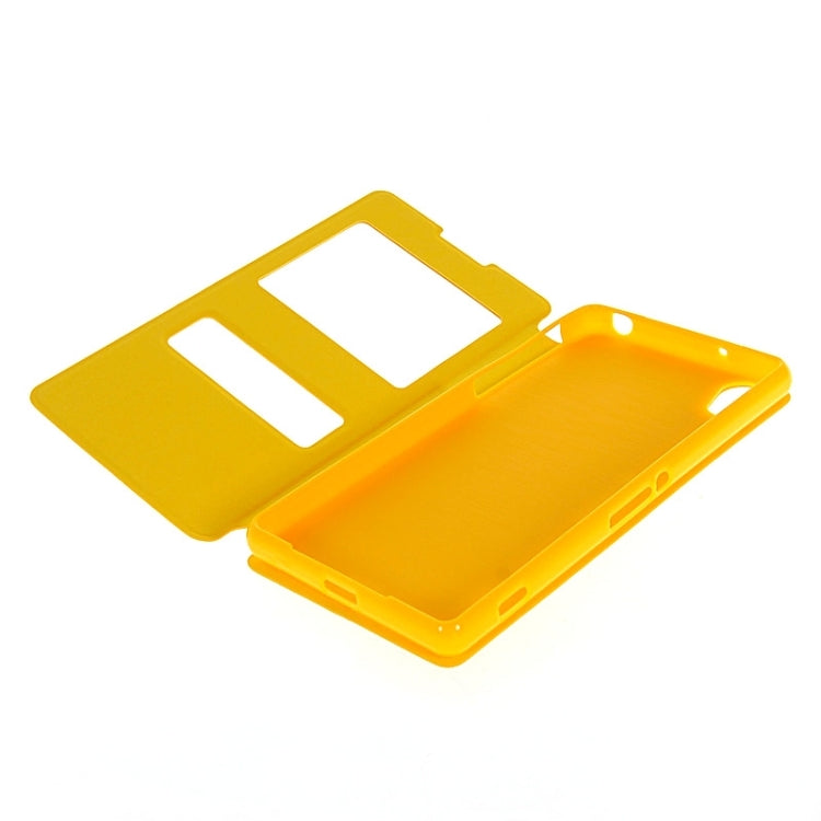 Oracle Texture Flip Leather Case with Holder & Caller ID Window for Sony Xperia Z2