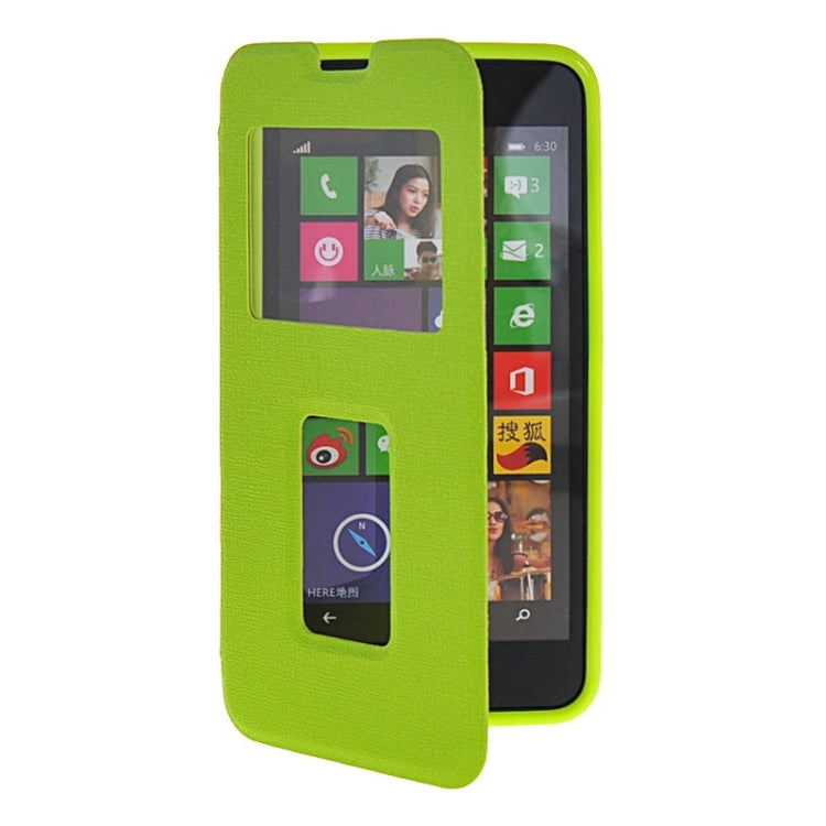 Horizontal Flip Leather Case with Call Display ID & Holder for Microsoft Lumia 630