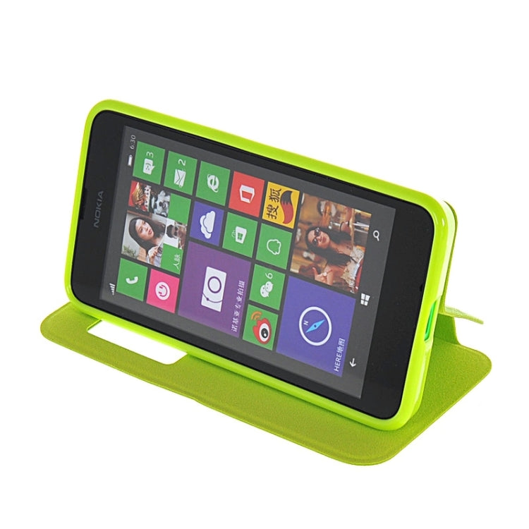 Horizontal Flip Leather Case with Call Display ID & Holder for Microsoft Lumia 630
