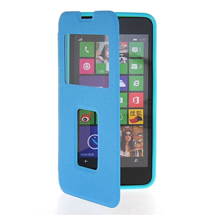 Horizontal Flip Leather Case with Call Display ID & Holder for Microsoft Lumia 630