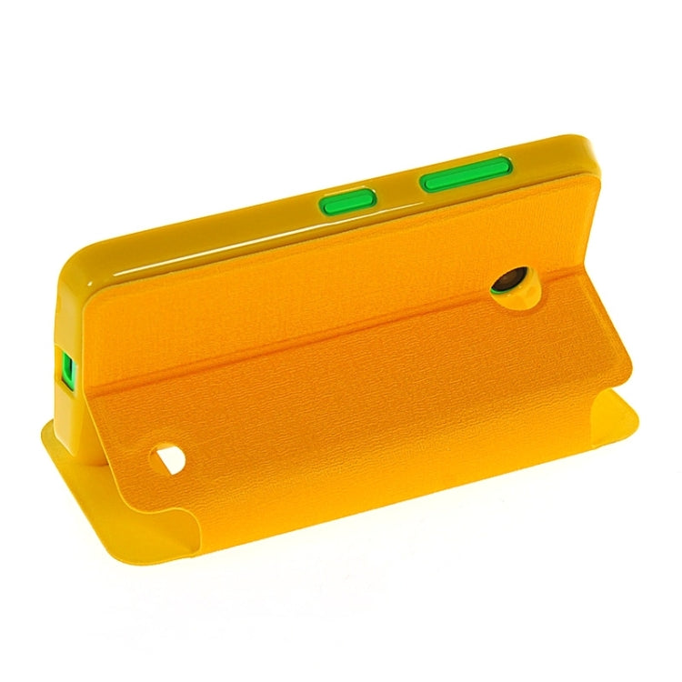 Horizontal Flip Leather Case with Call Display ID & Holder for Microsoft Lumia 630