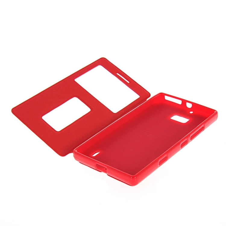 Horizontal Flip Leather Case with Call Display ID & Holder for Nokia Lumia 930