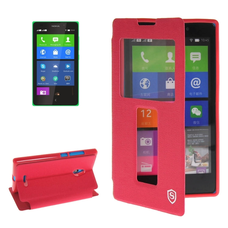 Horizontal Flip Leather Case with Call Display ID & Holder for Nokia XL