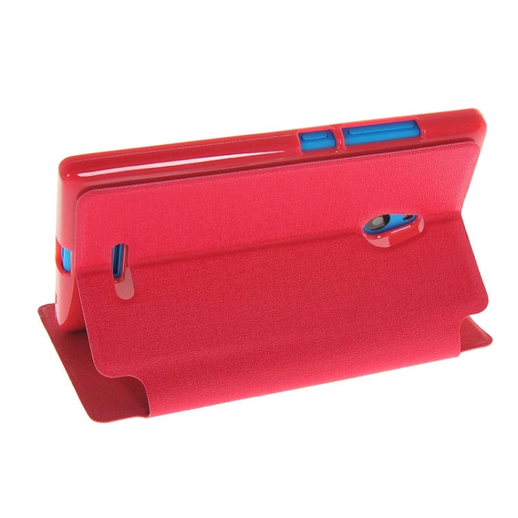 Horizontal Flip Leather Case with Call Display ID & Holder for Nokia XL