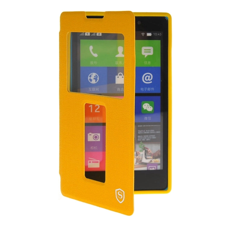 Horizontal Flip Leather Case with Call Display ID & Holder for Nokia XL