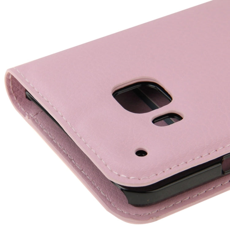 Litchi Texture Flip Leather Case with Holder & Card Slots & Wallet for HTC One M9