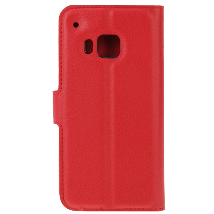 Litchi Texture Flip Leather Case with Holder & Card Slots & Wallet for HTC One M9