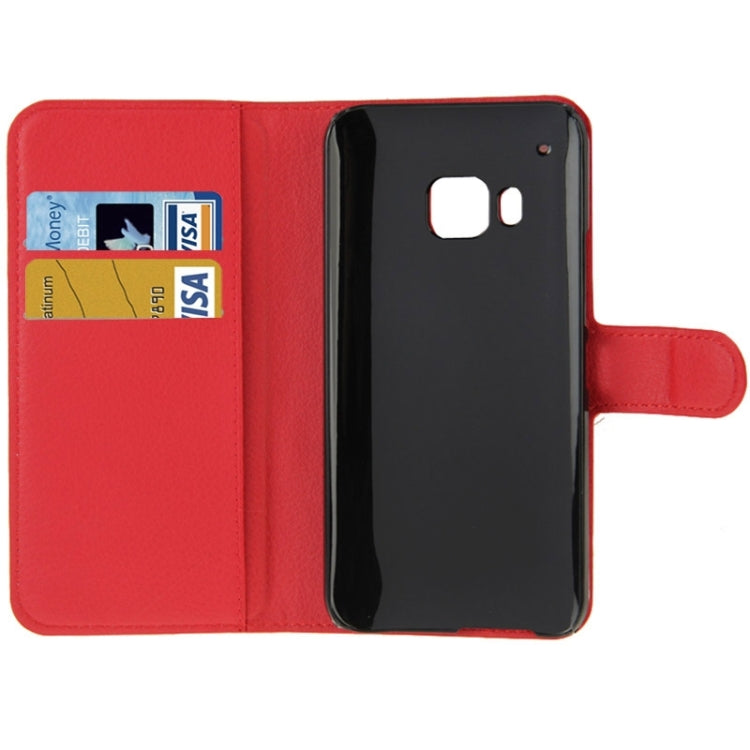 Litchi Texture Flip Leather Case with Holder & Card Slots & Wallet for HTC One M9