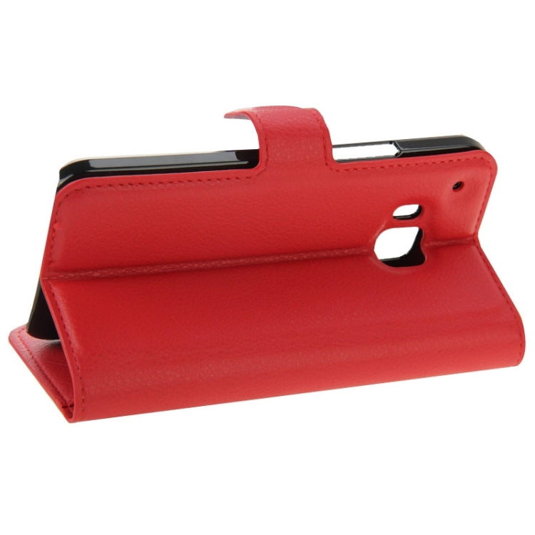 Litchi Texture Flip Leather Case with Holder & Card Slots & Wallet for HTC One M9