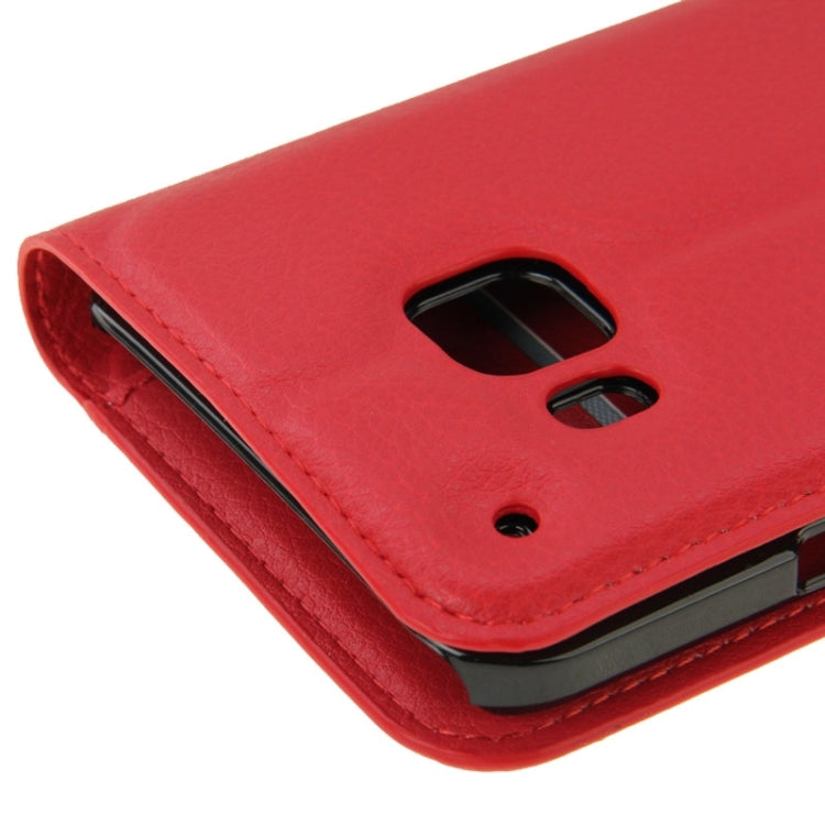 Litchi Texture Flip Leather Case with Holder & Card Slots & Wallet for HTC One M9