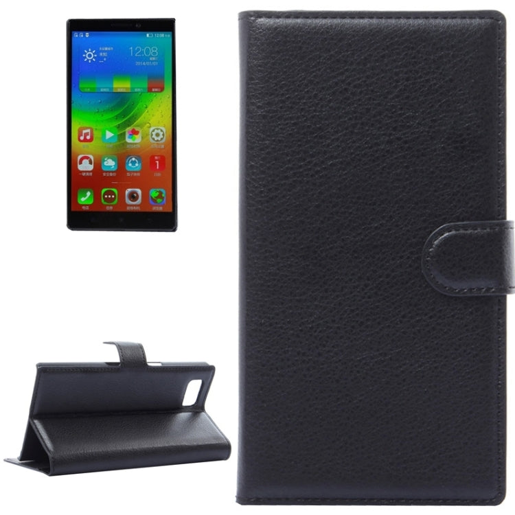 Litchi Texture Flip Leather Case with Holder & Card Slots & Wallet for Lenovo VIBE Z2 Pro / K920