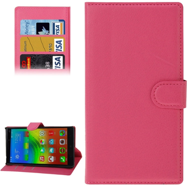Litchi Texture Flip Leather Case with Holder & Card Slots & Wallet for Lenovo VIBE Z2 Pro / K920