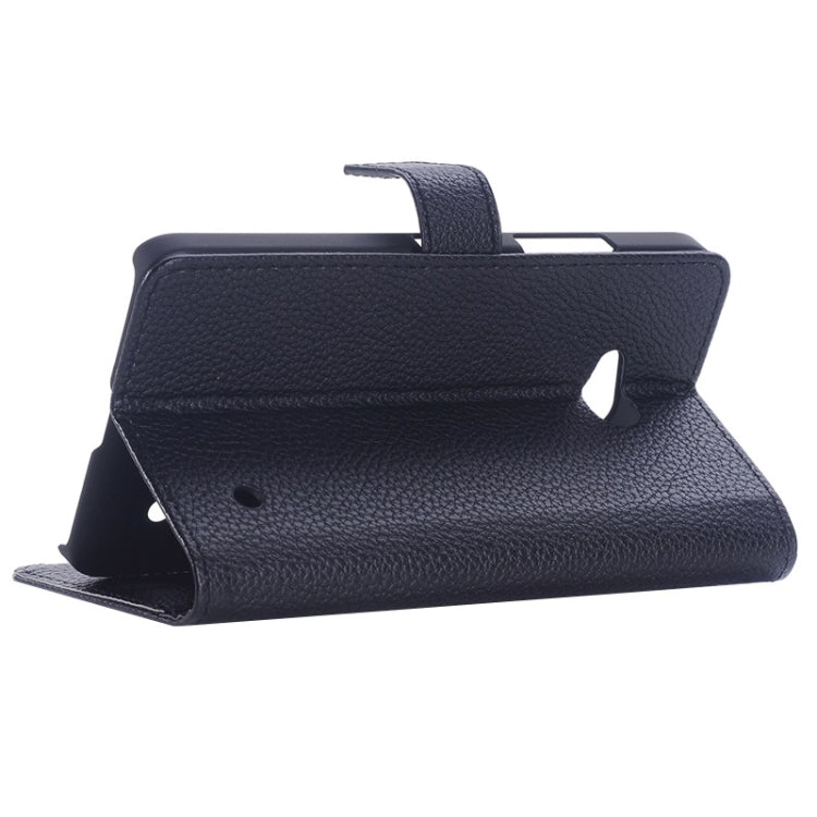 Litchi Texture Flip Leather Case with Holder & Card Slots & Wallet for Microsoft Lumia 640