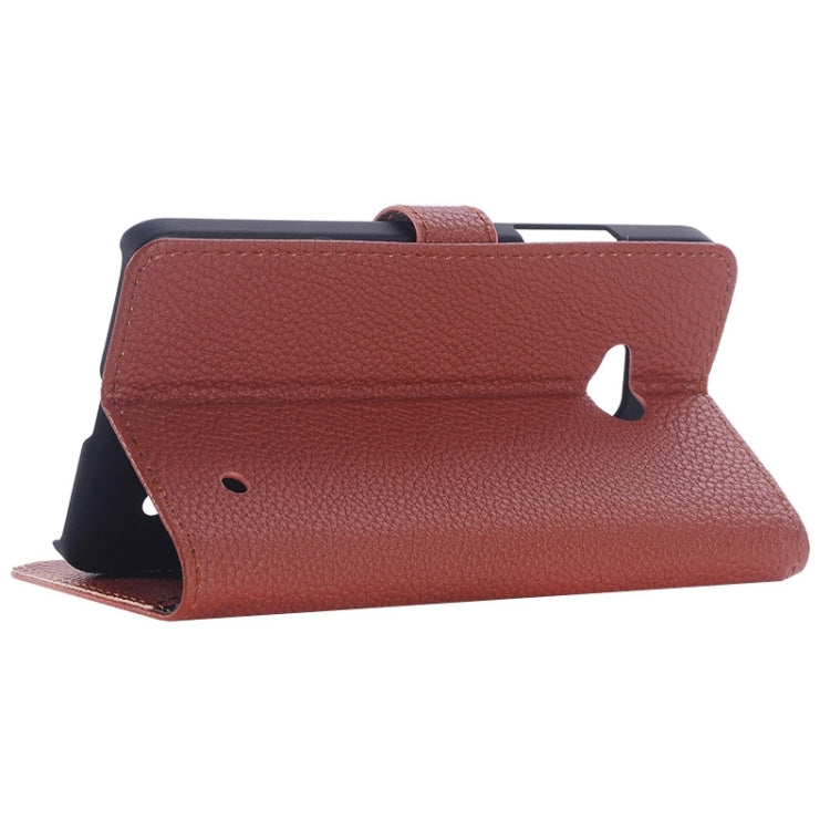 Litchi Texture Flip Leather Case with Holder & Card Slots & Wallet for Microsoft Lumia 640