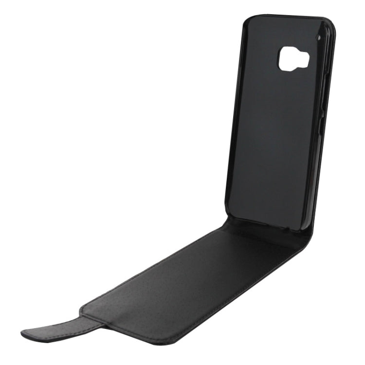 Vertical Flip Magnetic Snap Leather Case for HTC One M9(Black)