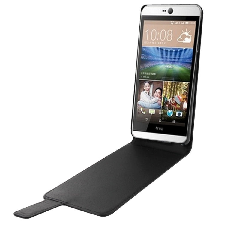 Vertical Flip Magnetic Snap Leather Case for HTC Desire 826(Black)