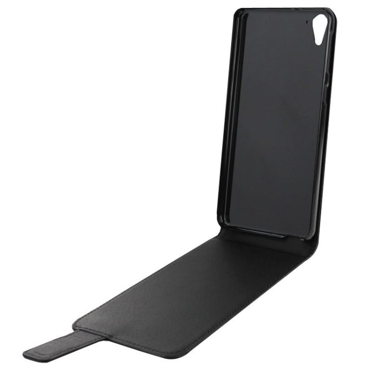 Vertical Flip Magnetic Snap Leather Case for HTC Desire 826(Black)
