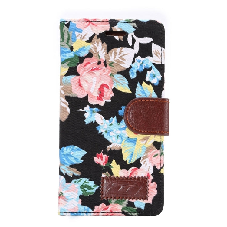 Flower Pattern Leather Case with Holder and Card Slots for Huawei P8