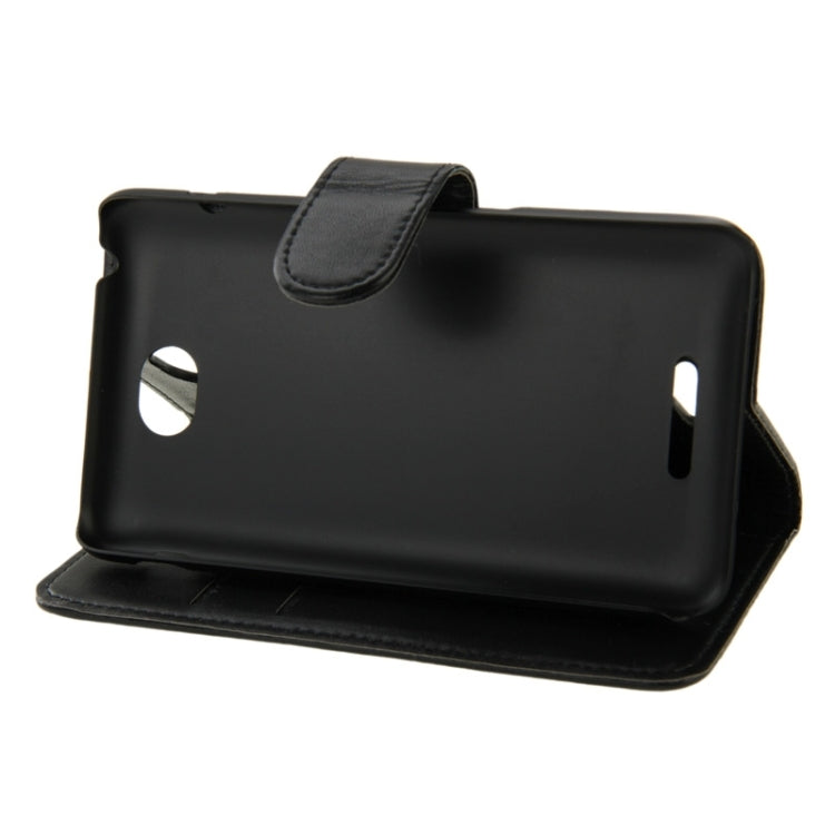 Horizontal Flip Magnetic Buckle PU Leather Case with Holder & Card Slot & Wallet for Sony Xperia E4