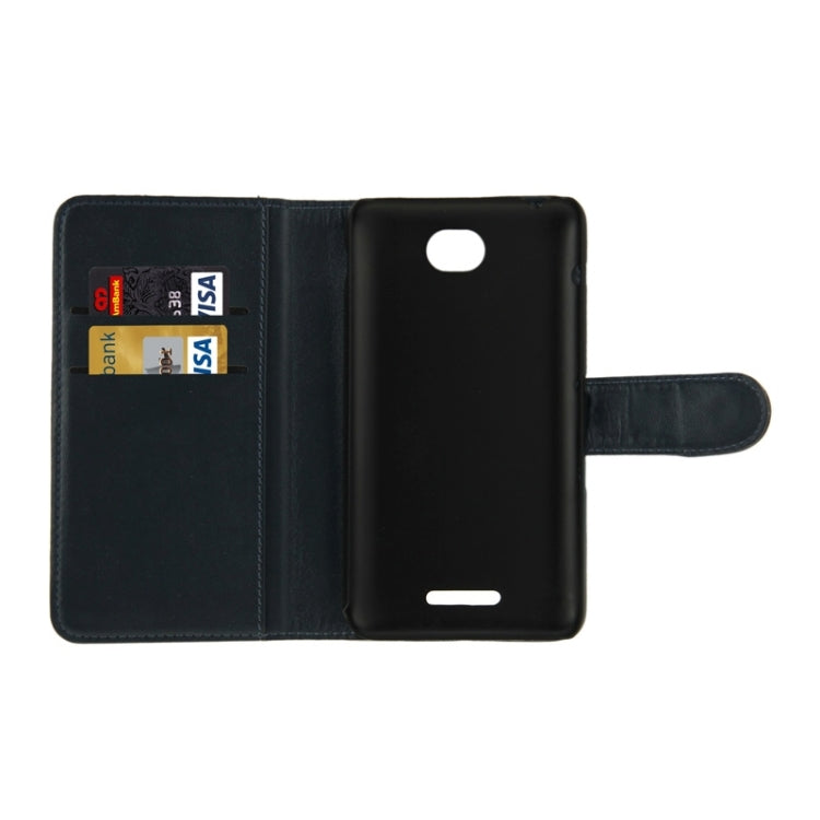 Horizontal Flip Magnetic Buckle PU Leather Case with Holder & Card Slot & Wallet for Sony Xperia E4