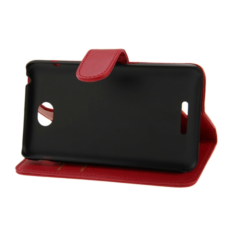 Horizontal Flip Magnetic Buckle PU Leather Case with Holder & Card Slot & Wallet for Sony Xperia E4