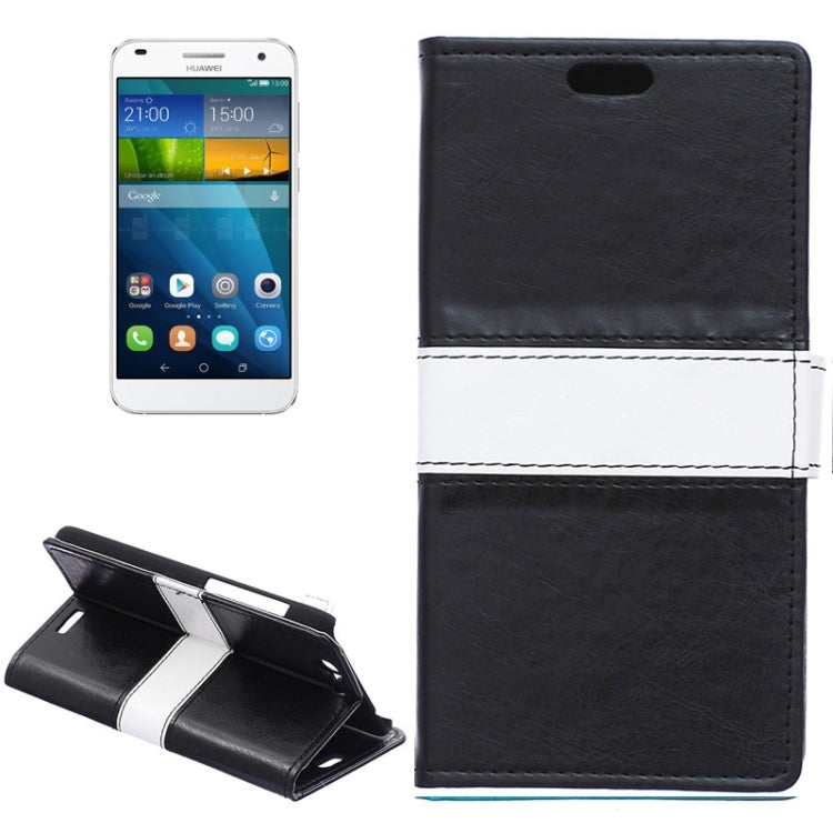 Color Matching Flip Leather Case with Holder & Card Slots & Wallet for Huawei Ascend G7
