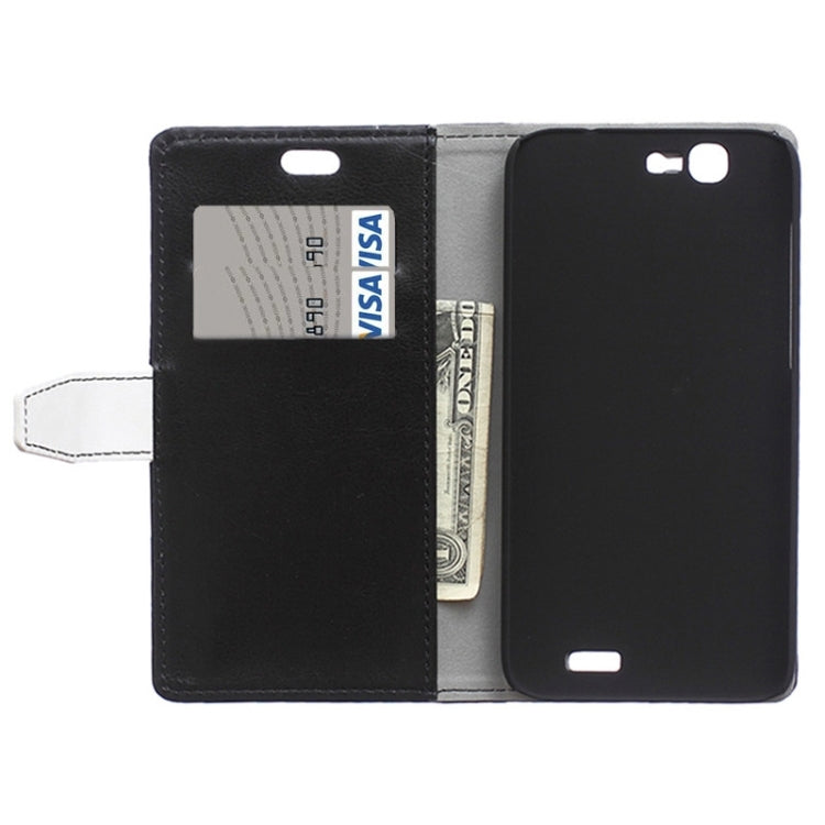 Color Matching Flip Leather Case with Holder & Card Slots & Wallet for Huawei Ascend G7