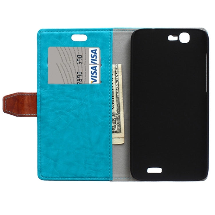 Color Matching Flip Leather Case with Holder & Card Slots & Wallet for Huawei Ascend G7