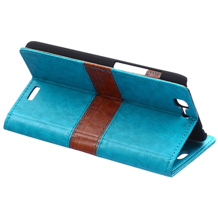 Color Matching Flip Leather Case with Holder & Card Slots & Wallet for Huawei Ascend G7