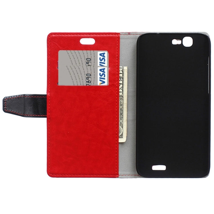 Color Matching Flip Leather Case with Holder & Card Slots & Wallet for Huawei Ascend G7