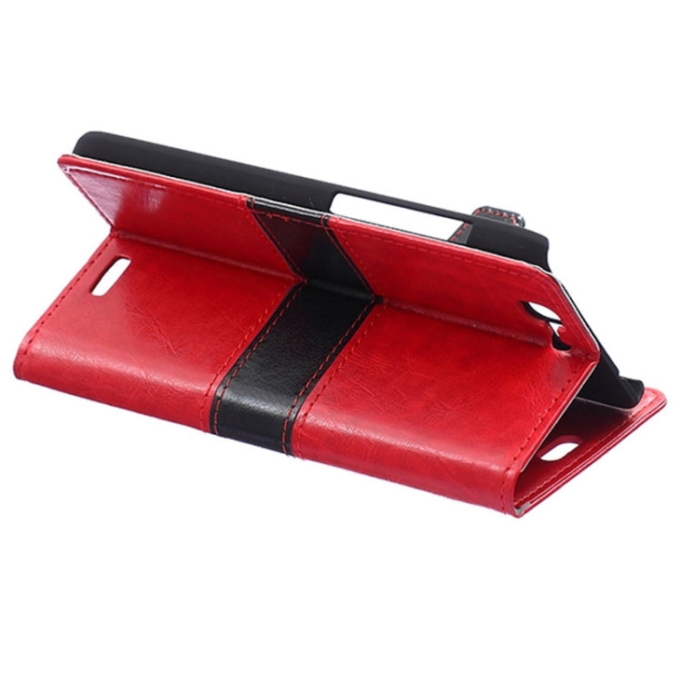 Color Matching Flip Leather Case with Holder & Card Slots & Wallet for Huawei Ascend G7