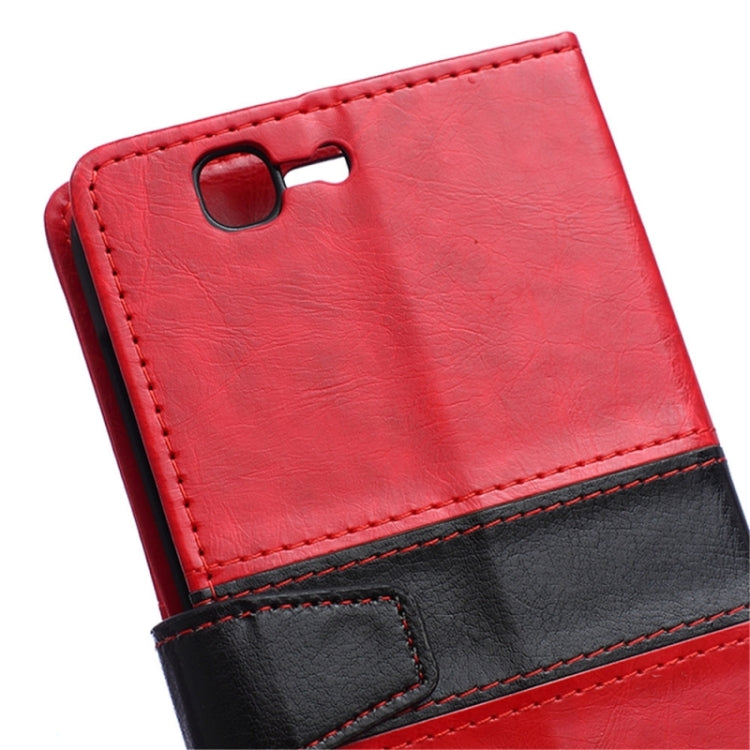 Color Matching Flip Leather Case with Holder & Card Slots & Wallet for Huawei Ascend G7