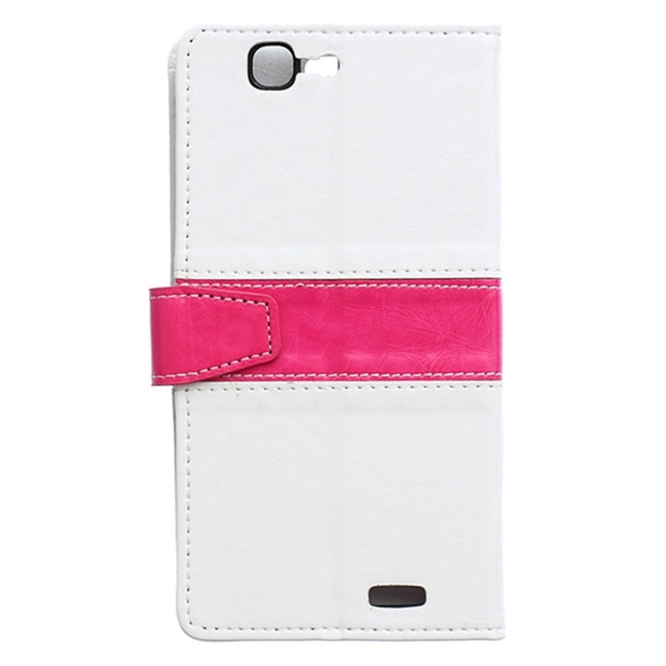 Color Matching Flip Leather Case with Holder & Card Slots & Wallet for Huawei Ascend G7