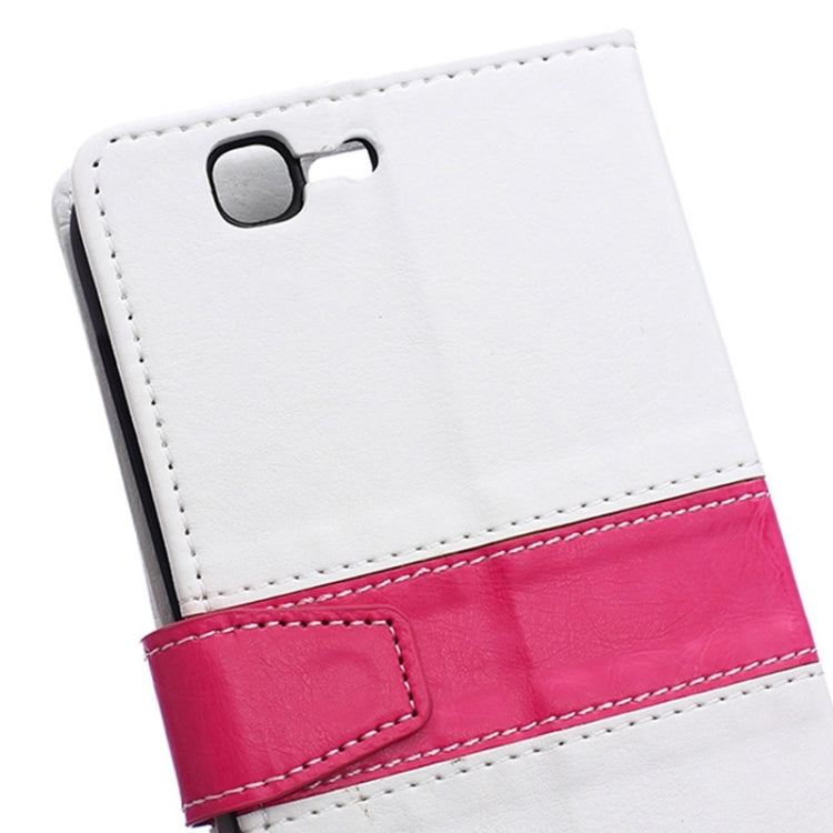 Color Matching Flip Leather Case with Holder & Card Slots & Wallet for Huawei Ascend G7