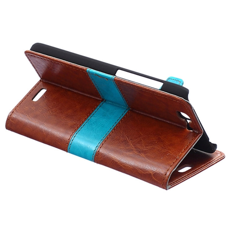 Color Matching Flip Leather Case with Holder & Card Slots & Wallet for Huawei Ascend G7
