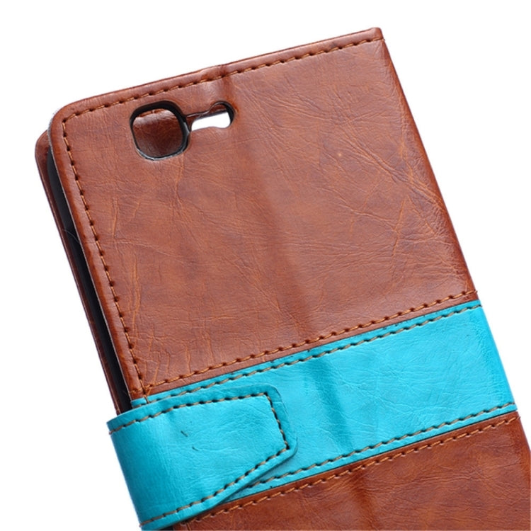 Color Matching Flip Leather Case with Holder & Card Slots & Wallet for Huawei Ascend G7
